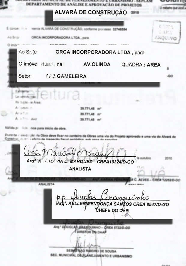 Alvará de interesse da Orca assinado por Dantas e Kellen | Foto: Reprodução