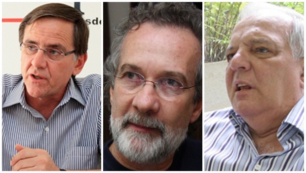 Adhemar Santillo, Pedro Sahium e Antônio Gomide: ex-prefeitos homenageados pelo prefeito João Gomes