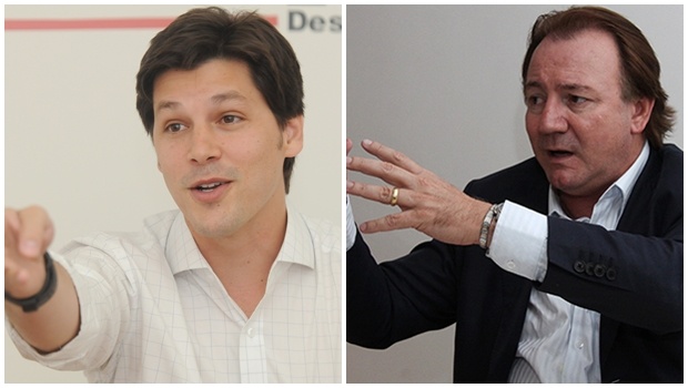 Deputado federal Daniel Vilela e Júnior Friboi, ambos do PMDB | Fotos: Fernando Leite