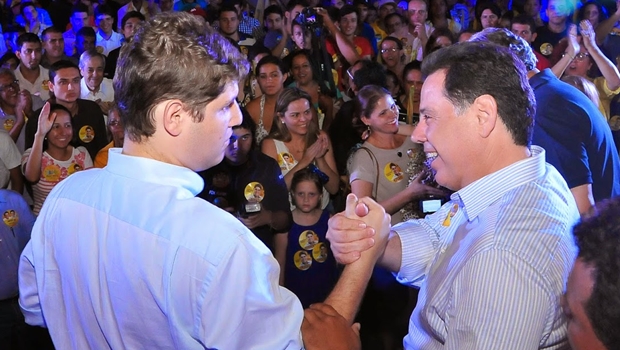 Lucas Calil e o governador Marconi Perillo; PSDB o espera | Foto: Lailson Damásio 