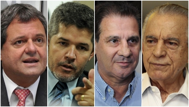 Jayme Rincón, Delegado Waldir, Vanderlan Cardoso e Iris Rezende: players de Goiânia | Fotos: Jornal Opção