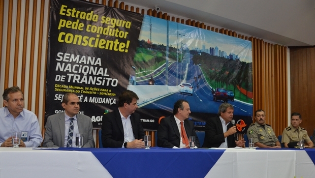 Presidente Jayme Rincón discursa durante lançamento do evento | Foto: Marina Sousa / Agetop 