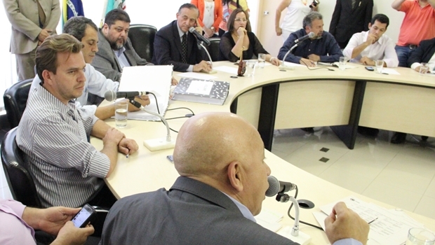 Vereadores durante a audiência pública na Câmara | Foto: Marcelo do Vale 