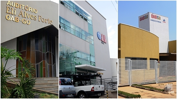 Auditório que leva o nome do advogado fundador do conjunto gestor; prédio de assistência localizado em frente à sede de Goiânia; e a sede da OAB de Trindade: todas obras do grupo OAB Forte