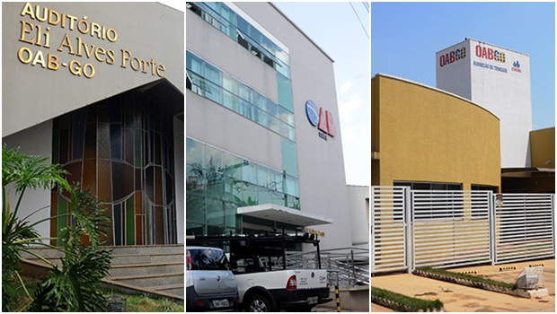 Auditório que leva o nome do advogado fundador do conjunto gestor; prédio de assistência localizado em frente à sede de Goiânia; e a sede da OAB de Trindade: todas obras do grupo OAB Forte