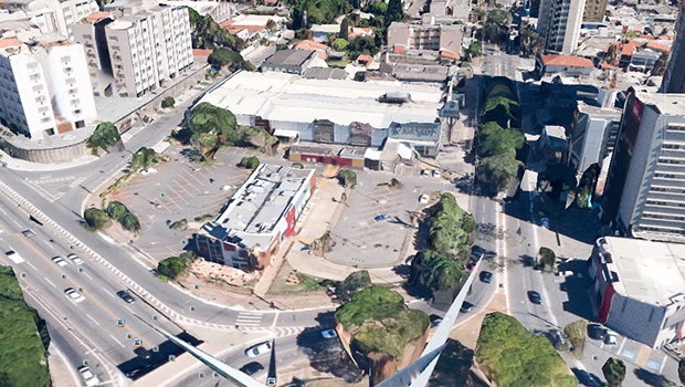 Área onde será erguido o mais novo megaempreendimento de Goiânia: boa intervenção — se houvesse estrutura