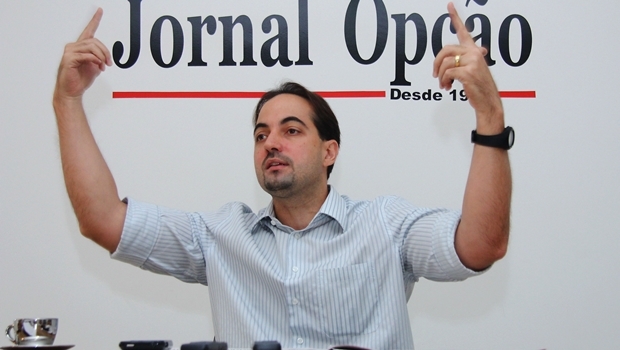 Presidente estadual do PMDB, durante entrevista ao Jornal Opção em 2014 | Foto: Fernando Leite / Jornal Opção 