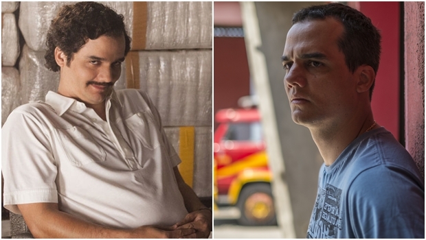 Ator na série "Narcos" (à esq.) e no filme "Praia do Futuro"