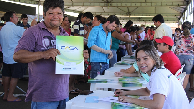 Beneficiário do programa durante evento na Região Noroeste da capital | Foto: Divulgação