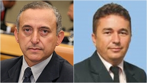 Presidente da Câmara, Anselmo Pereira, e Richard Nixon | Fotos: Câmara de Goiânia