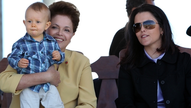 Presidente Dilma, com o neto e a filha | Foto: Ricardo Stuckert Filho
