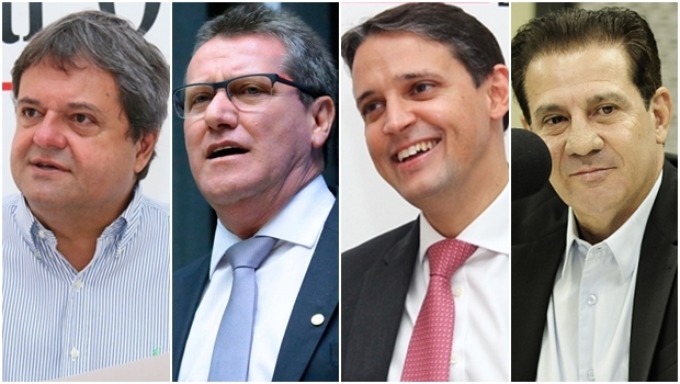 Jayme Rincón, prioridade do governador; Giuseppe Vecci pode entrar no páreo; Thiago Peixoto é consistente; Vanderlan Carsdoso tem se aproximado do tucano-chefe | Fotos: Jornal Opção / reprodução / Facebook