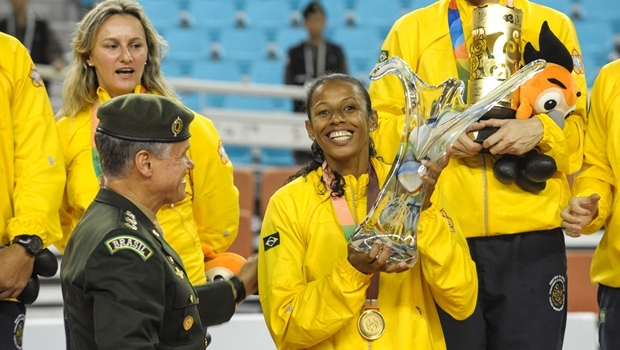 Equipe feminina de vôlei, que venceu a China por 3 a 0 e conquistou o ouro | Foto: Fernando Barra / MD