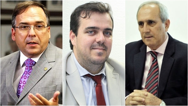 Sandro Mabel (esq), Gustavo Mendanha e Euler Morais