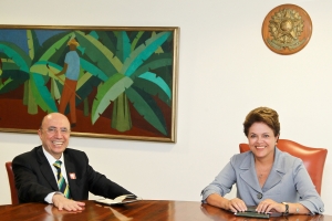 Braslia - DF, 14/03/2011. Presidenta Dilma Rousseff com Henrique Meirelles. Foto: Roberto Stuckert Filho/PR.