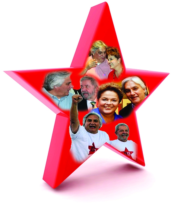 Lula da Silva, Delcídio do Amaral e Dilma Rousseff: o senador não é um político anódino do PT; embora o partido o esteja abandonando no pantanal de supostas irregularidades, trata-se de um dos grãos-mestres do petismo no Senado e na política nacional | Fotos: Divulgação/Fotomontagem