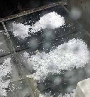 Chove granizo em Goiânia | Foto do leitor