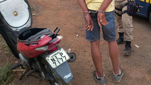 Jovem de 19 preso pela PRF | Divulgação/PRF