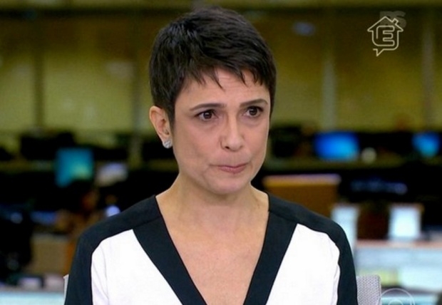 A jornalista engasgou e precisou conter as lágrimas | Foto: divulgação/ Rede Globo