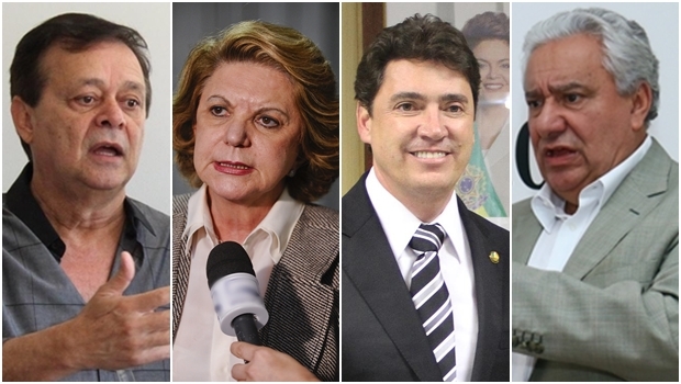 Lúcia Vânia, Wilder Morais, Jovair Arantes e Vilmar Rocha: os quatro querem ser companheiros de Marconi Perillo na disputa por uma vaga no Senado e por isso jogam pesado pela Prefeitura de Goiânia