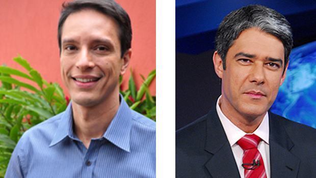 William Bonner e Sérgio Aguiar: o primeiro, que inspirava os jovens apresentadores da televisão brasileira, agora parece ter se inspirado no segundo para tornar o “Jornal Nacional” menos formal e sisudo. Globo abre-se ao novo