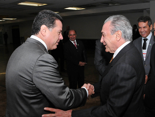 Governador e o "presidente" Michel Temer