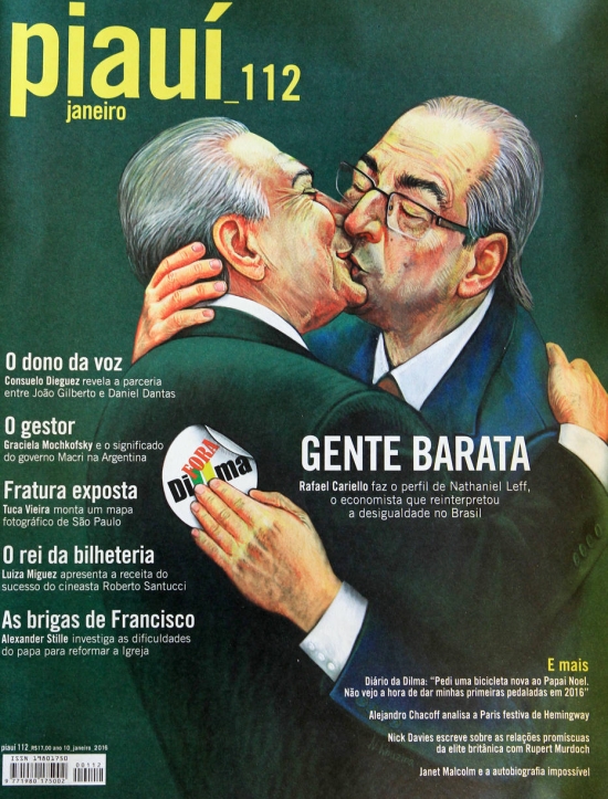 Ilustração tem inspiração em imagem do beijo entre líderes comunistas europeus no século XX | Imagem: Reprodução
