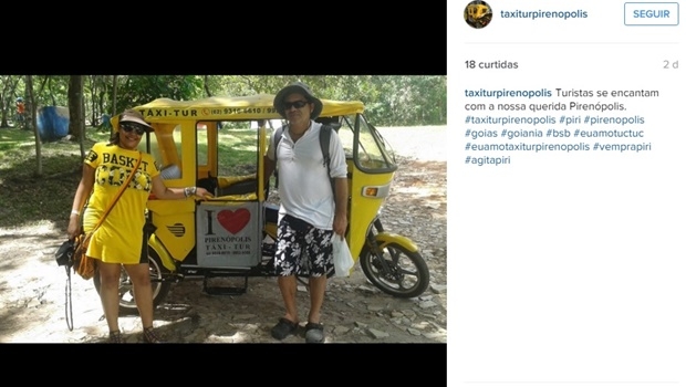 Passeio pelas ruas de Pirenópolis no tuc-tuc é novo atrativo para turistas | Foto: Reprodução/Instagram @taxiturpirenopolis