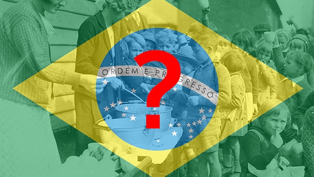 Crianças fazem fila para receber sopa em 1934, no auge da Grande Depressão nos EUA