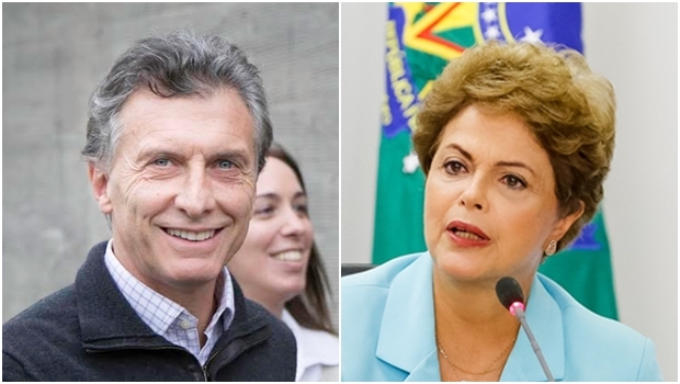 Maurício Macri e Dilma | Fotos: reprodução / Facebook 