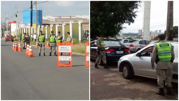 Polícia Militar divulgou fotos de agentes em atividade nesta quarta-feira