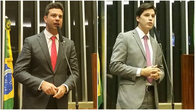 Leonardo Picciani e o goiano Daniel Vilela, na Câmara | Fotos: reprodução / Facebook 