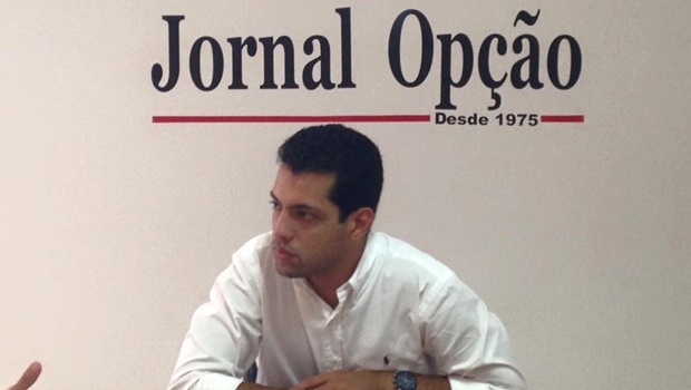 Vereador Thiago Albernaz em entrevista ao Jornal Opção | Foto: Bruna Aidar/ Jornal Opção