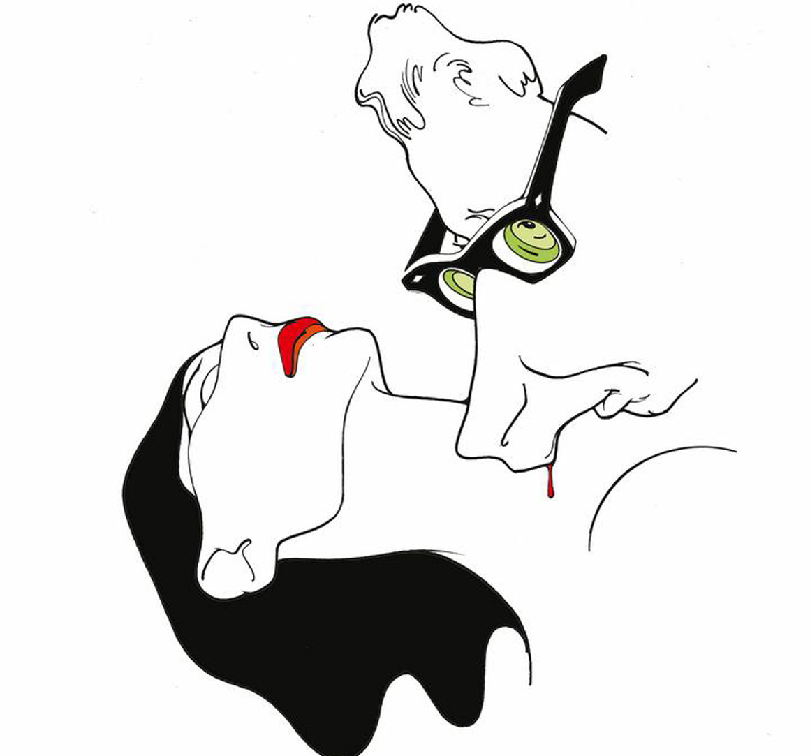De Cássio Loredano, a caricatura acima mostra Dalton Trevisan, o “Vampiro de Curitiba”. Sua obra foi matéria-prima de Berta Waldman, autora que mostra o enxugamento da linguagem do contista