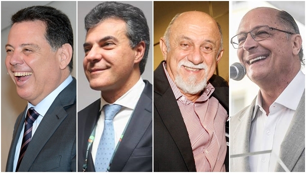 Marconi Perillo, Beto Richa, Simão Jatene e Geraldo Alckmin: tucanos avaliados pelo instituto | Fotos: Governo de Goiás / reprodução / Facebook 