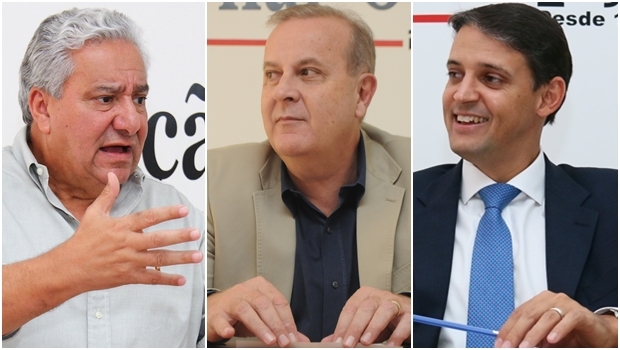 Vilmar Rocha, Paulo Garcia e Thiago Peixoto: alianças políticas devem ser pensadas para 2016 mas também para 2018