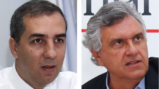 José Eliton (PSDB) e Ronaldo Caiado (DEM): o vice-governador e o senador deverão ser os principais adversários de Daniel Vilela na disputa pelo governo de Goiás em 2018. Estratégia e táticas do deputado federal devem ser definidas a partir disto | Foto: Fotos: Fernando Leite/Jornal Opção