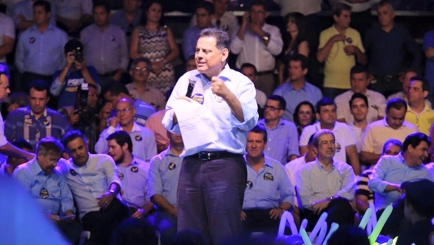 Durante encontro estadual do PSDB em Goiânia, governador Marconi Perillo confirma os nomes de Giuseppe Vecci e Fernando Cunha Neto com pré-candidatos na capital e em Anápolis | Foto: Gabinete de Imprensa