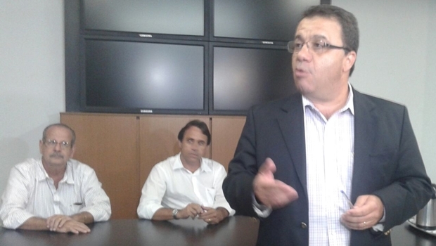 Presidente da CMTC, Murilo Olhôa, durante coletiva de impresa | Foto: Augusto Diniz