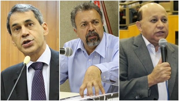 Carlos Soares (PT), Elias Vaz (PSB) e Djalma Araújo (Rede) opinam sobre o aplicativo Uber, que tem sido alvo de polêmica em Goiânia | Fotos: Bruna Aidar / Jornal Opção e reprodução / assessoria Câmara Municipal 