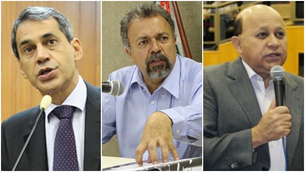 Carlos Soares (PT), Elias Vaz (PSB) e Djalma Araújo (Rede) opinam sobre o aplicativo Uber, que tem sido alvo de polêmica em Goiânia | Fotos: Bruna Aidar / Jornal Opção e reprodução / assessoria Câmara Municipal 