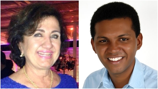 Prefeita Cida Tomazini e o peemedebista Marco Aurelio Santana