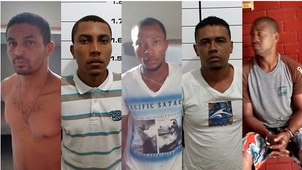 Cinco dos sete presos | Foto: divulgação