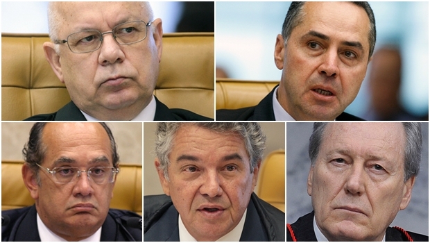 Teori Zavascki, Luís Roberto Barroso, Gilmar Mendes, Marco Aurélio Melo e Ricardo Lewandowski: ministros discordaram sobre decisão do Supremo Tribunal Federal, mas uma coisa é certa — é preciso mesmo endurecer a batalha com os criminosos | Fotos: Divulgação/STF e Renato Araújo/ABr