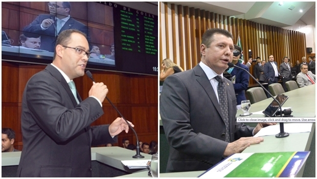 Deputados Virmondes Cruvinel e José Nelto, durante pronunciamento | Foto: Foto Y. Maeda