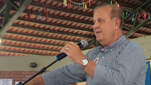 Prefeito de Goiânia, Paulo Garcia (PT), em discurso durante Dia Nacional de Mobilização contra o Zika em Goiânia| Foto: Larissa Quixabeira / Jornal Opção 