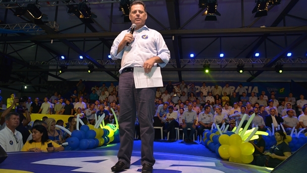 Durante encontro estadual do PSDB em Goiânia, governador Marconi Perillo confirma os nomes de Giuseppe Vecci e Fernando Cunha Neto com pré-candidatos na capital e em Anápolis | Foto: André Costa/Jornal Opção