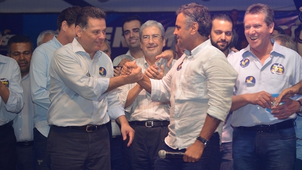 Para Aécio, Marconi é capacidato e tem sido citado com um dos líderes nacionais do PSDB que pode sim ser o candidato a presidente em 2018 | Foto: André Costa/Jornal Opção