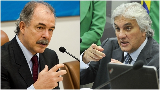 Ministro Aloízio Mercadante e o senador Delcídio Amaral | Fotos: Marcelo Camargo / Geraldo Magela 