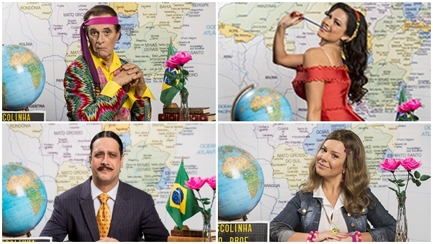 Um respeitável elenco, que passa por Marcos Caruso, Ellen Rocche, Lúcio Mauro Filho e Fernanda Souza, revive, com maior ou menor competência, uma seleção de clássicos personagens da TV | Fotos: reprodução